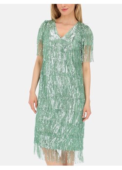 Wieczorowa zielona sukienka z cekinowymi frędzlami L'AF Samba ze sklepu Eye For Fashion w kategorii Sukienki - zdjęcie 174177984