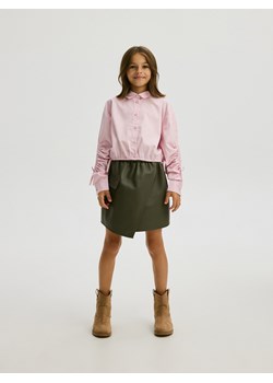 Reserved - Spódnica z imitacji skóry - jasnozielony ze sklepu Reserved w kategorii Spódnice dziewczęce - zdjęcie 174178381