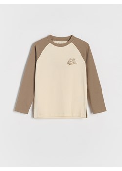 Reserved - Longsleeve z nadrukiem - kremowy ze sklepu Reserved w kategorii T-shirty chłopięce - zdjęcie 174179362