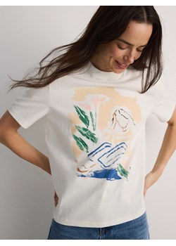 Reserved - T-shirt regular z nadrukiem - złamana biel ze sklepu Reserved w kategorii Bluzki damskie - zdjęcie 174179854