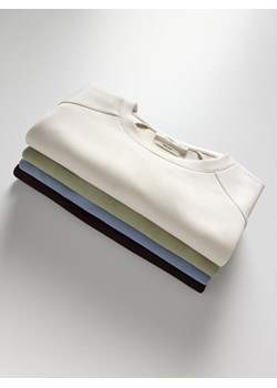 Reserved - T-shirt oversize z modalem - kremowy ze sklepu Reserved w kategorii Bluzki damskie - zdjęcie 174179904