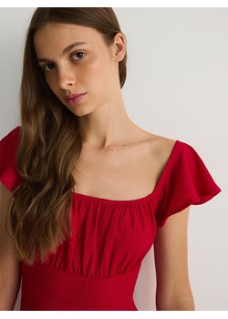 Reserved - Sukienka mini z falbanami - czerwony ze sklepu Reserved w kategorii Sukienki - zdjęcie 174179924