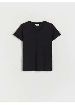 Reserved - T-shirt z dekoltem V - czarny ze sklepu Reserved w kategorii Bluzki ciążowe - zdjęcie 174180221