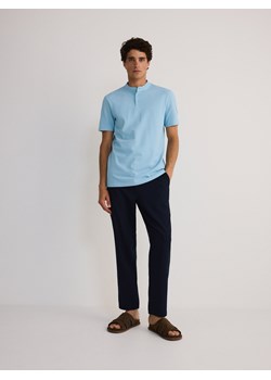 Reserved - Koszulka polo ze stójką - jasnoniebieski ze sklepu Reserved w kategorii T-shirty męskie - zdjęcie 174180684