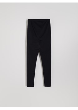Reserved - Bawełniane legginsy z wysokim stanem - czarny ze sklepu Reserved w kategorii Spodnie damskie - zdjęcie 174180813