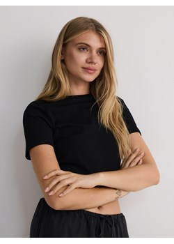 Reserved - Bawełniany t-shirt - czarny ze sklepu Reserved w kategorii Bluzki damskie - zdjęcie 174181411