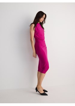 Reserved - Sukienka midi - fuksja ze sklepu Reserved w kategorii Sukienki - zdjęcie 174181462