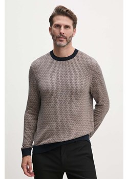 Armani Exchange sweter z domieszką jedwabiu kolor granatowy lekki 6DZM1E ZMW8Z ze sklepu ANSWEAR.com w kategorii Swetry męskie - zdjęcie 174284084