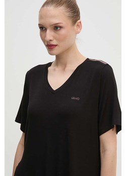 Liu Jo t-shirt damski kolor czarny TF4174 JS360 ze sklepu ANSWEAR.com w kategorii Bluzki damskie - zdjęcie 174284441