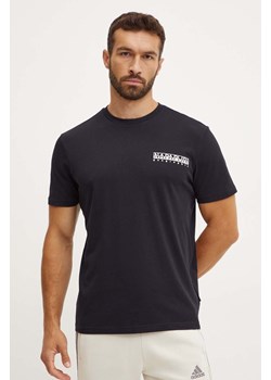 Napapijri t-shirt bawełniany S-Aleen męski kolor czarny z nadrukiem NP0A4IN70411 ze sklepu ANSWEAR.com w kategorii T-shirty męskie - zdjęcie 174284800