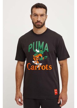 Puma t-shirt bawełniany PUMA X CARROTS Graphic Tee męski kolor czarny z nadrukiem 627443 ze sklepu ANSWEAR.com w kategorii T-shirty męskie - zdjęcie 174284854