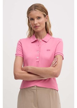 Lacoste polo damski kolor różowy ze sklepu ANSWEAR.com w kategorii Bluzki damskie - zdjęcie 174284940