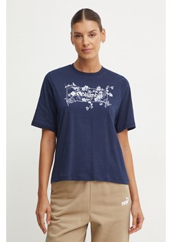 Columbia t-shirt bawełniany kolor granatowy ze sklepu ANSWEAR.com w kategorii Bluzki damskie - zdjęcie 174285031