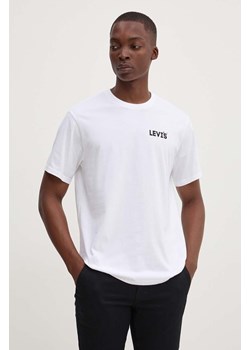 Levi&apos;s t-shirt bawełniany męski kolor beżowy z nadrukiem ze sklepu ANSWEAR.com w kategorii T-shirty męskie - zdjęcie 174285262