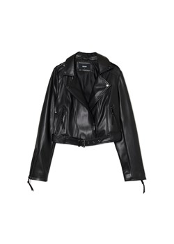 Cropp - Kurtka biker z imitacji skóry - czarny ze sklepu Cropp w kategorii Kurtki damskie - zdjęcie 174288894