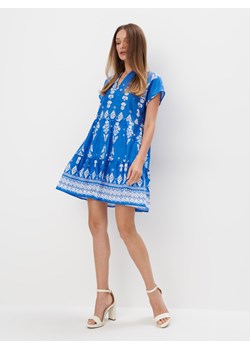 Mohito - Trapezowa sukienka mini - niebieski ze sklepu Mohito w kategorii Sukienki - zdjęcie 174292351