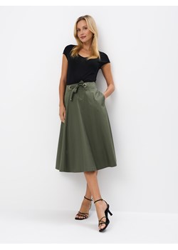 Mohito - Zielona spódnica midi - khaki ze sklepu Mohito w kategorii Spódnice - zdjęcie 174293521