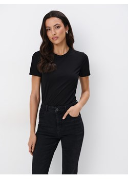 Mohito - Czarny t-shirt basic - czarny ze sklepu Mohito w kategorii Bluzki damskie - zdjęcie 174293712