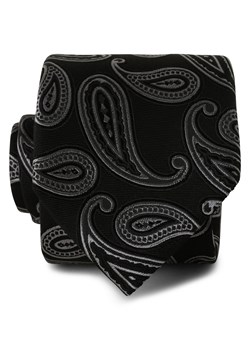 BOSS Krawat z zawartością jedwabiu - H-Tie Mężczyźni czarny wzorzysty ze sklepu vangraaf w kategorii Krawaty - zdjęcie 174293791
