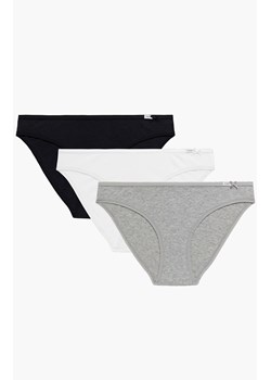 3-pack figi damskie bikini 3CLP-001-CZA/BIA/SZMJ, Kolor czarno-biało-szary, Rozmiar S, ATLANTIC ze sklepu Intymna w kategorii Majtki damskie - zdjęcie 174295100