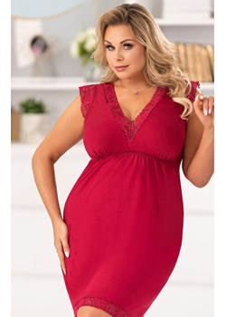 Koszulka nocna Vera plus size, Kolor bordowy, Rozmiar 4XL, Donna ze sklepu Intymna w kategorii Koszule nocne - zdjęcie 174302073