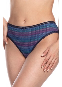 Bawełniane figi damskie bikini 2-pack  L-1472BI, Kolor granatowy-wzór, Rozmiar L, LAMA ze sklepu Intymna w kategorii Majtki damskie - zdjęcie 174312370