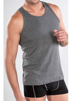 Szary bawełniany podkoszulek męski tank-top M-4002TT-03, Kolor szary melanż, Rozmiar L, LAMA ze sklepu Intymna w kategorii T-shirty męskie - zdjęcie 174312594