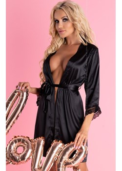 Ariladyen Black LC 90568 szlafrok i stringi, Kolor czarny, Rozmiar S/M, LivCo Corsetti Fashion ze sklepu Intymna w kategorii Szlafroki damskie - zdjęcie 174313044