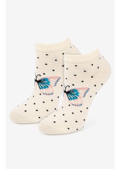 Marilyn bawełniane stopki damskie Butterfly, Kolor ecru-wzór, Rozmiar 36-40, Marilyn ze sklepu Intymna w kategorii Skarpetki damskie - zdjęcie 174314770