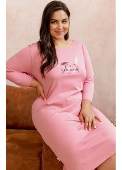 Bawełniana koszula nocna Plus Size Olympia 3019, Kolor łososiowo-różowy, Rozmiar XXL, Taro ze sklepu Intymna w kategorii Koszule nocne - zdjęcie 174323441