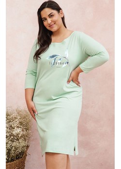 Bawełniana koszula nocna miętowa Plus Size Olympia 3019, Kolor miętowy, Rozmiar XXL, Taro ze sklepu Intymna w kategorii Koszule nocne - zdjęcie 174323443