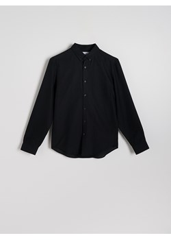 Reserved - Bawełniana koszula regular fit - czarny ze sklepu Reserved w kategorii Koszule męskie - zdjęcie 174328703