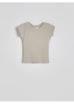Reserved - T-shirt z efektem sprania - ciemnoszary ze sklepu Reserved w kategorii Bluzki damskie - zdjęcie 174329311