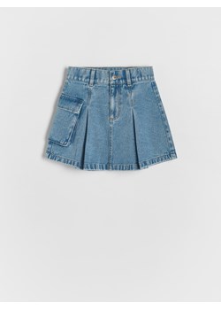 Reserved - Jeansowa spódnica z kieszenią - niebieski ze sklepu Reserved w kategorii Spódnice dziewczęce - zdjęcie 174330021