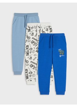 Sinsay - Spodnie dresowe jogger 3 pack - niebieski ze sklepu Sinsay w kategorii Spodnie chłopięce - zdjęcie 174333304