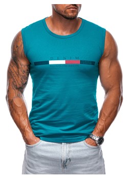 Bokserka męska z nadrukiem 1955S - ciemnoturkusowa ze sklepu Edoti w kategorii T-shirty męskie - zdjęcie 174344700