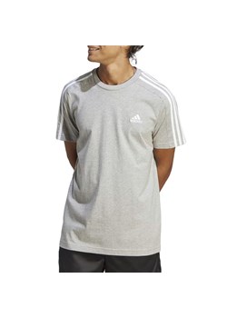 Koszulka adidas Essentials Single Jersey 3-Stripes IC9337 - szara ze sklepu streetstyle24.pl w kategorii T-shirty męskie - zdjęcie 174363420