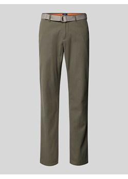 Spodnie o kroju regular fit z zapięciem na guzik ze sklepu Peek&Cloppenburg  w kategorii Spodnie męskie - zdjęcie 174370910