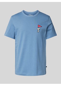 T-shirt z prążkowanym,okrągłym dekoltem model ‘Peanuts’ ze sklepu Peek&Cloppenburg  w kategorii T-shirty męskie - zdjęcie 174370971