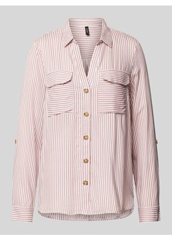 Bluzka koszulowa z listwą guzikową model ‘BUMPY’ ze sklepu Peek&Cloppenburg  w kategorii Koszule damskie - zdjęcie 174371141