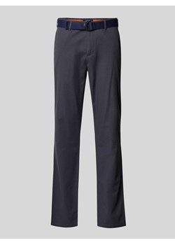 Spodnie o kroju regular fit z zapięciem na guzik ze sklepu Peek&Cloppenburg  w kategorii Spodnie męskie - zdjęcie 174371543