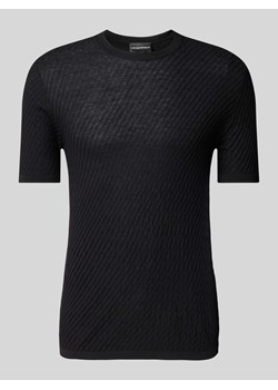 T-shirt z prążkowanymi wykończeniami ze sklepu Peek&Cloppenburg  w kategorii T-shirty męskie - zdjęcie 174371660
