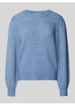 Sweter z dzianiny z bufiastymi rękawami model ‘SLFLULU’ ze sklepu Peek&Cloppenburg  w kategorii Swetry damskie - zdjęcie 174372113