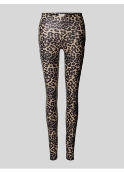 Spodnie z mieszanki wiskozy z efektem błyszczącym model ‘Belle’ ze sklepu Peek&Cloppenburg  w kategorii Spodnie damskie - zdjęcie 174372210