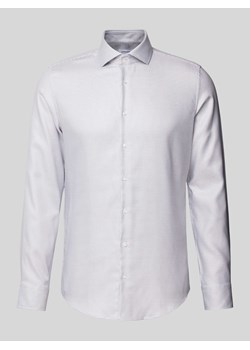 Koszula biznesowa o kroju slim fit z fakturowanym wzorem ze sklepu Peek&Cloppenburg  w kategorii Koszule męskie - zdjęcie 174372323
