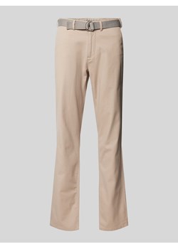 Spodnie o kroju regular fit z zapięciem na guzik ze sklepu Peek&Cloppenburg  w kategorii Spodnie męskie - zdjęcie 174372830