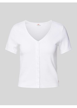 T-shirt z prążkowaniem model ‘MUSE’ ze sklepu Peek&Cloppenburg  w kategorii Bluzki damskie - zdjęcie 174373001