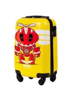 WALIZKA KIDS KABINOWA TWARDA WINGS YELLOW ROBOT XS 18" ze sklepu WINGS w kategorii Walizki - zdjęcie 174375263