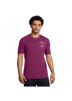 Męska koszulka treningowa Under Armour Project Rock 7 S - fioletowa ze sklepu Sportstylestory.com w kategorii T-shirty męskie - zdjęcie 174387921