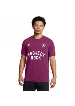 Męska koszulka treningowa Under Armour Project Rock Ss Boh - fioletowa ze sklepu Sportstylestory.com w kategorii T-shirty męskie - zdjęcie 174388162